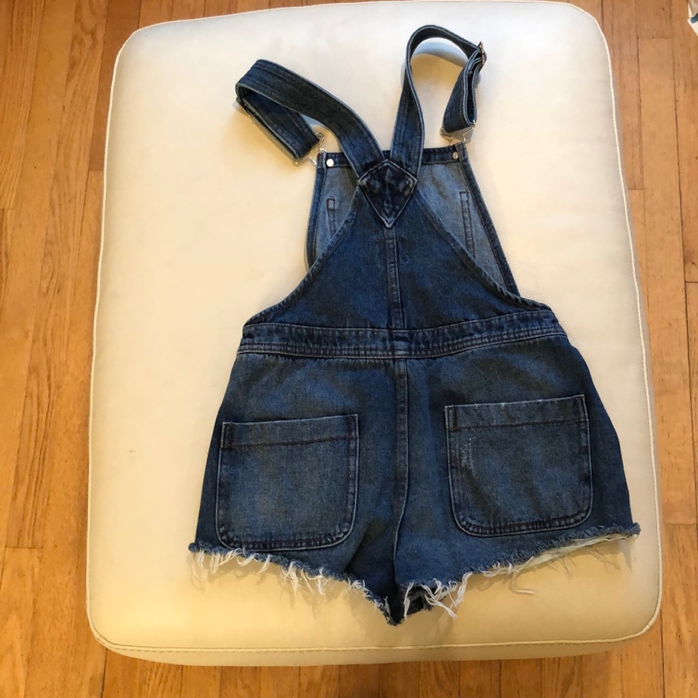 Denim Co. overall shorts blue denim size 2 - Picture 5 of 7